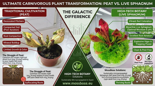 Carnivorous Plants sarracenia purpurea crowing with Fresh natural Live Sphagnum Peat bog Moss Sustainable Micropropagated Clean and Pest Free,best bio substrate Terrarium.
