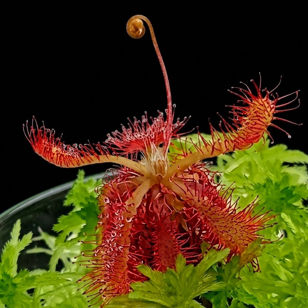 Drosera Spatulata Ultramafica carnivorous plant mini bog terrarium live green Sphagnum Moss MossBoss