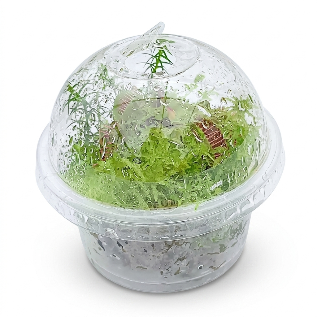 Dionaea muscipula venus flytrap Carnivorous Plants mini bog Terrarium nano Bogarium Cápsulas MossBoss Live Sphagnum Moss 