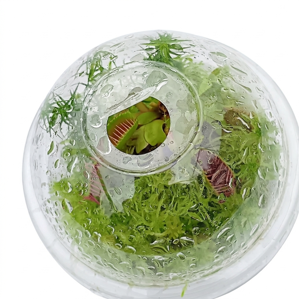 Dionaea muscipula venus flytrap Carnivorous Plants mini bog Terrarium nano Bogarium Cápsulas MossBoss Live Sphagnum Moss 